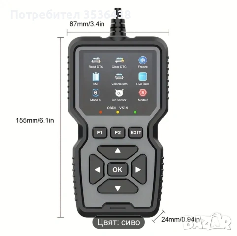 Професионален OBD2 диагностичен скенер, захранван от USB, детектор за неизправности на двигателя, снимка 4 - Друга електроника - 53695947