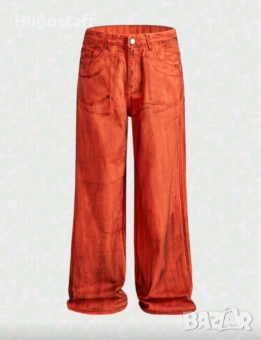 Нови baggy дънки  Casual Loose Fit Jeans панталони карго Л, снимка 8 - Дънки - 52034041