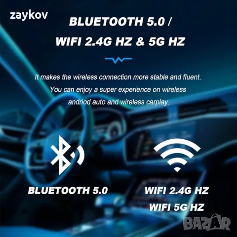 Безжичен CarPlay адаптер EZoneTronics за автомобили с фабричен кабел, снимка 4 - Друга електроника - 49098379