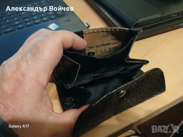 Портмоне дамско естествена кожа, черно, снимка 2 - Чанти - 53142980