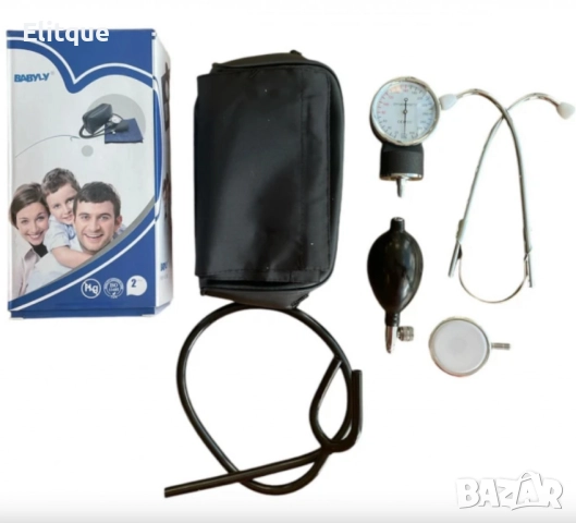 Надежден механичен апарат за кръвно налягане с вграден стетоскоп, снимка 2 - Други - 52807030