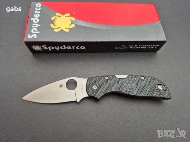 Сгъваем нож Spyderco Chaparral Lightweight Lockback C152PGY, снимка 2 - Ножове - 51886500