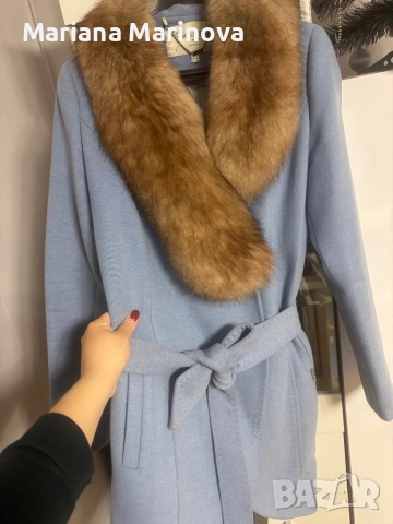 Кашмирено палто естествен косъм, снимка 2 - Палта, манта - 52923236