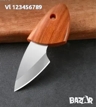 Мини нож с кания , стомана - 54x104 мм, снимка 3 - Ножове - 50727386