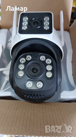 Двойна IP камера 6MP WiFi с iCSee безжична нощно виждане, снимка 3 - IP камери - 45877573