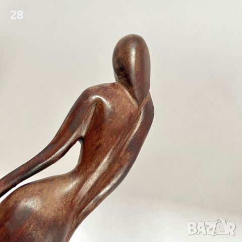 Дървена статуетка жена ръчна изработка, снимка 4 - Статуетки - 45766646