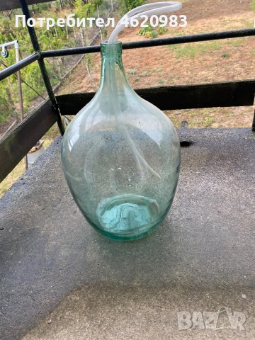 Стара стъклена дамаджана 35-40 литра, снимка 3 - Аксесоари за кухня - 52458112