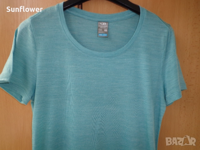 Тениска Icebreaker Merino Cool Lite, синьо-зелена, XS , снимка 2 - Тениски - 51745136