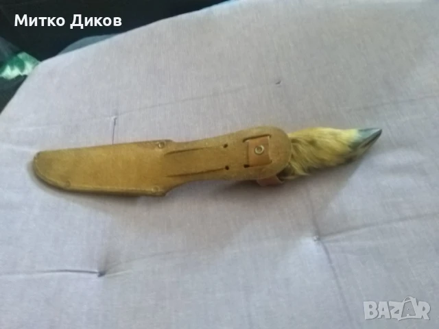 Нож от соца на БЛРС 250х100мм острие с кания естествена кожа, снимка 6 - Ножове - 51006549