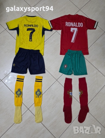 ДЕтски Екип Роналдо Португалия 25/26 Червен + Зимна шапка CR7 Portugal, снимка 3 - Футбол - 52418717