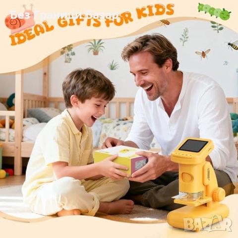 Нов Детски цифров микроскоп 1200X STEM комплект с инструменти и LED, снимка 7 - Образователни игри - 51912633