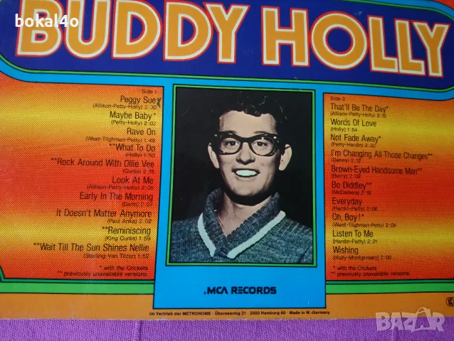 Buddy Holly - 20 golden hits, снимка 3 - Грамофонни плочи - 49805814