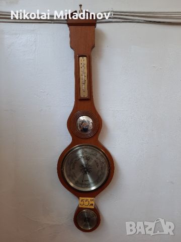 Барометър с влагомер и термометър , снимка 1 - Антикварни и старинни предмети - 46007080