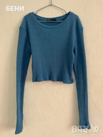 ZARA 2 къси сини блузи, снимка 3 - Блузи с дълъг ръкав и пуловери - 45429203
