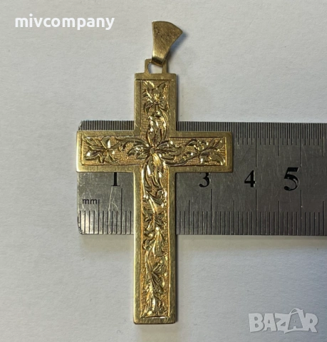 Златна висулка(кръст) 11.44гр., снимка 6 - Колиета, медальони, синджири - 53443752