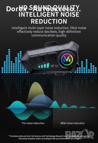 Bluetooth слушалка за моторна каска с интерком и шумопотискане, снимка 4 - Аксесоари и консумативи - 53901333