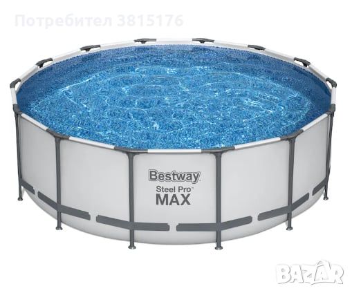 Продавам Басейн Steel Pro Max Bestway, Кръгъл, Диаметър 396 см, Височина 122 см, Обем 12690 литра, снимка 1