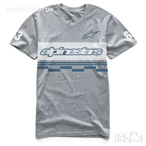 Ликвидацич Оригинална мото тениска ALPINESTARS RACING FINISH CASUAL, снимка 1 - Аксесоари и консумативи - 45345021