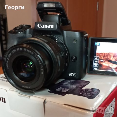 Безогледален фотоапарат Canon EOS M50 Mark II, снимка 7 - Фотоапарати - 46246780