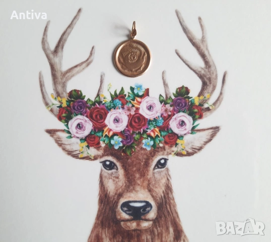 Съветска златна висулка, снимка 5 - Колиета, медальони, синджири - 53948379