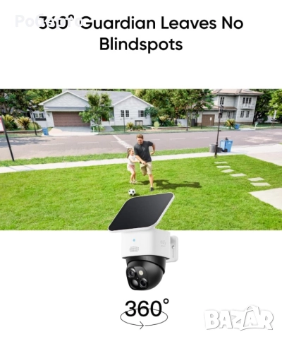 Камера за наблюдение Eufy + соларен панел, снимка 4 - IP камери - 52905263