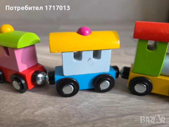 Дървено влакче Goki с магнитно свързване , снимка 3 - Образователни игри - 52076756