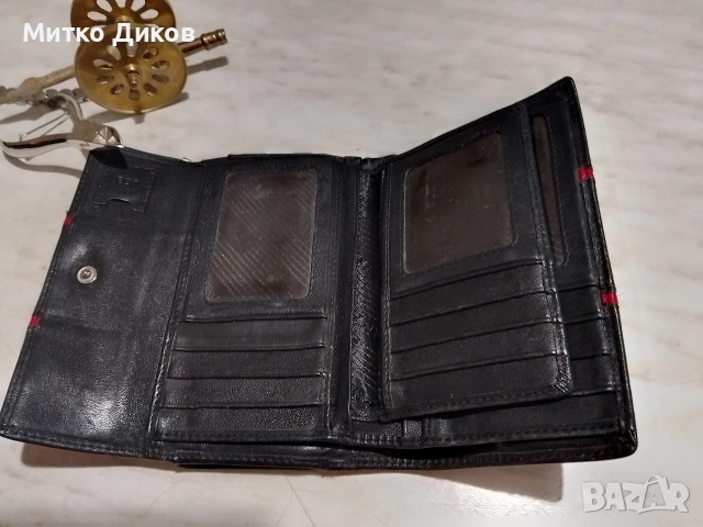 Портмоне Арт с много прегради дамско ест.кожа 155х 95 мм отлично, снимка 7 - Портфейли, портмонета - 53902127