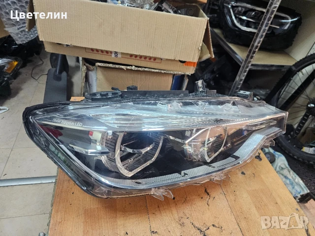 Десен фар фарове BMW F30 Adaptive LED desen far farove бмв ф30 лед, снимка 4 - Части - 50939547