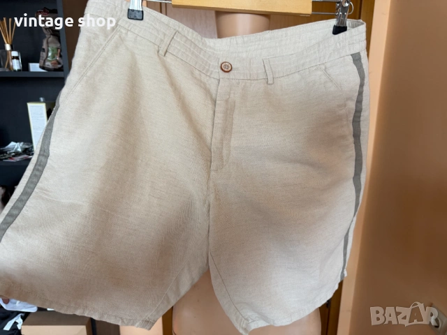 Къси мъжки панталони естествени материи (лен и памук), снимка 4 - Къси панталони - 54148439