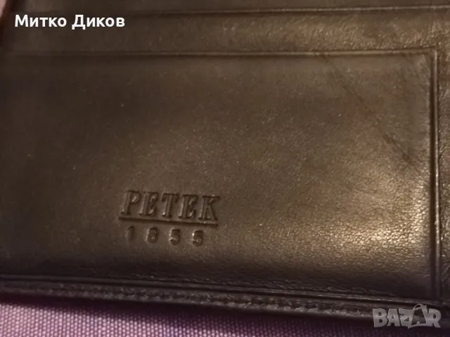 Петек марков портфейл естествена кожа 130х100мм , снимка 5 - Портфейли, портмонета - 49796929