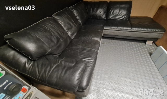 Ъглов диван естествена кожа, снимка 3 - Дивани и мека мебел - 51501722