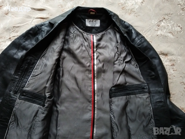 Мъжко кожено яке JCC - размер XXL, снимка 5 - Якета - 53489407