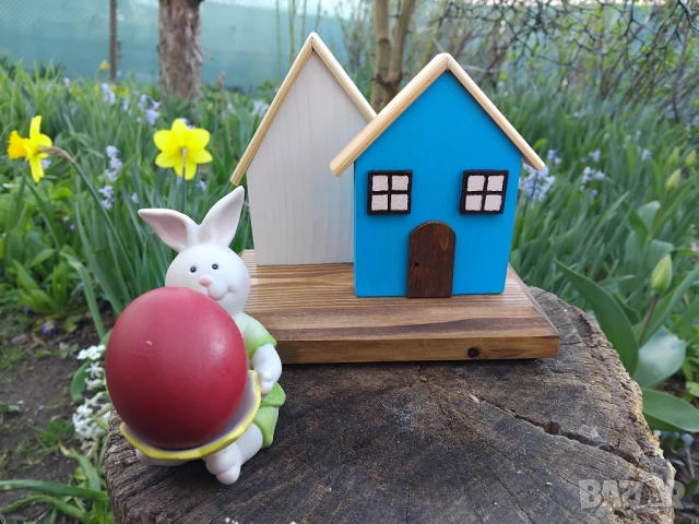 Дървена поставка за салфетки с две различни лица, снимка 2 - Декорация за дома - 54114747