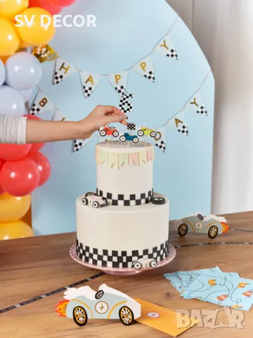 Свещички за Торта "Състезателни Коли" (5бр./оп.), снимка 3 - Декорация - 49793978