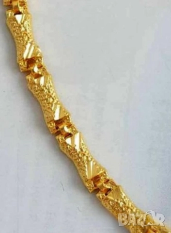 Стилна гривна от 9к попълнено злато 20 лв., снимка 4 - Гривни - 51785240