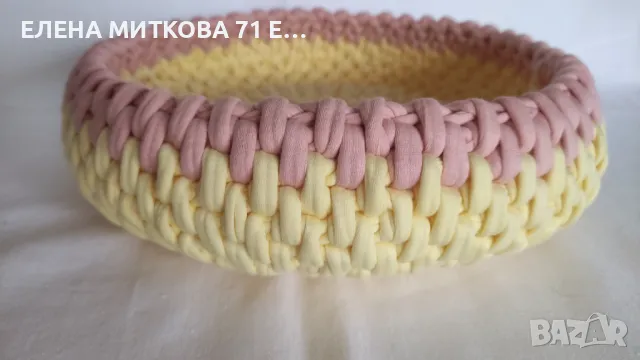 Hand made панери плетени на една кука, снимка 3 - Декорация за дома - 38088753