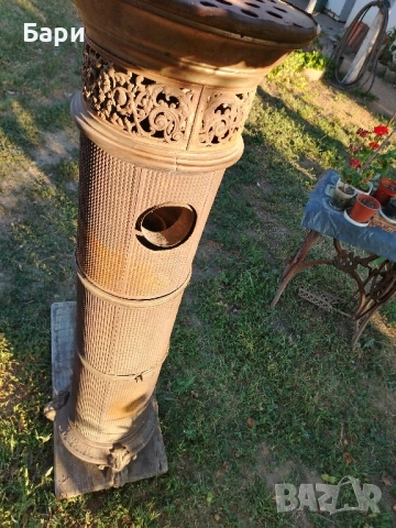 Стара красива чугунена колонна печка -Виена/Австрия 1900г., снимка 3 - Антикварни и старинни предмети - 51548373