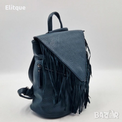 Дамска раница от еко к. с ресни – бохо стил, удобство и обем (36×30×16 см), снимка 4 - Чанти - 52459518