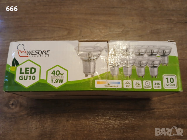 10 броя LED крушки GU10, снимка 4 - Лед осветление - 53458910