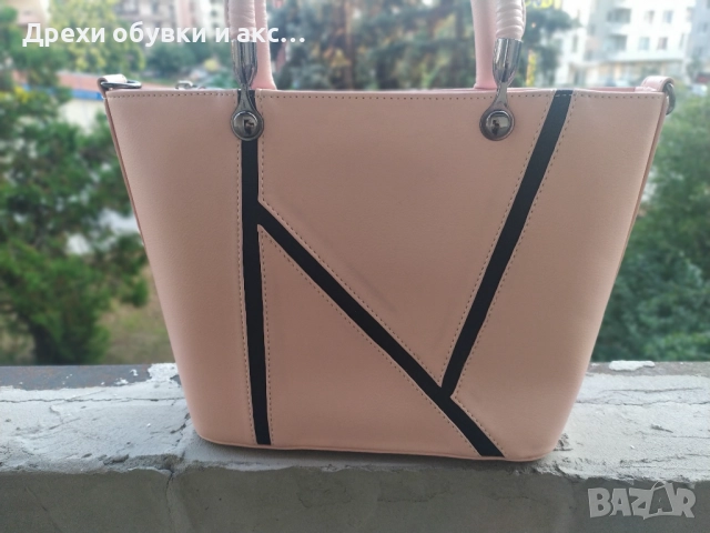 Нова дамска чанта розова чанта кожена чанта 