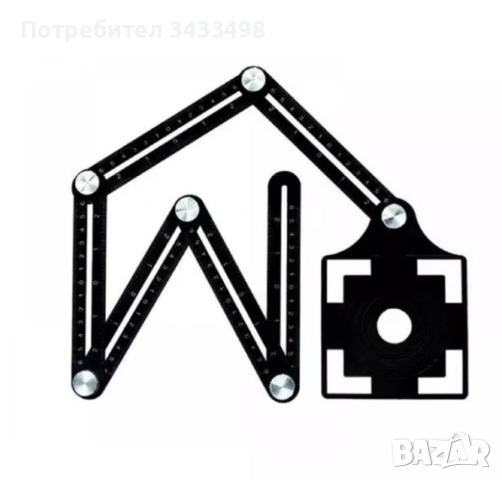 Измервателен инструмент с шест ъгъла и шаблон, снимка 4 - Други инструменти - 51858966