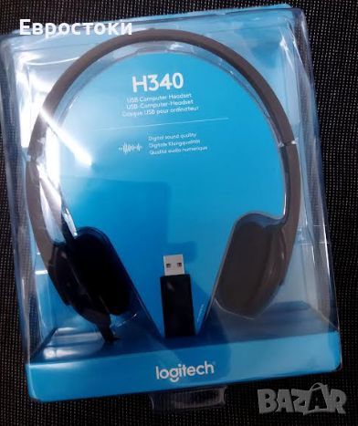 Слушалки Logitech H340 с микрофон, кабелни USB, цвят: черно, снимка 8 - Слушалки за компютър - 46336794