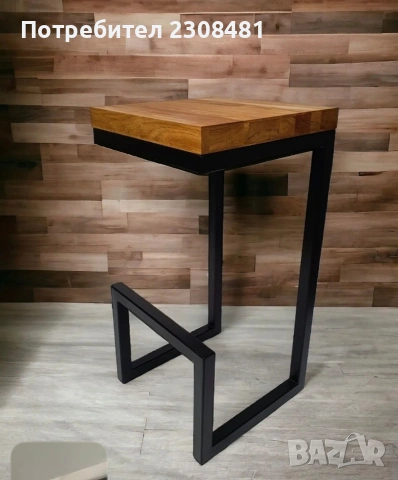 бар столове от масив и желязо , снимка 4 - Столове - 53535024