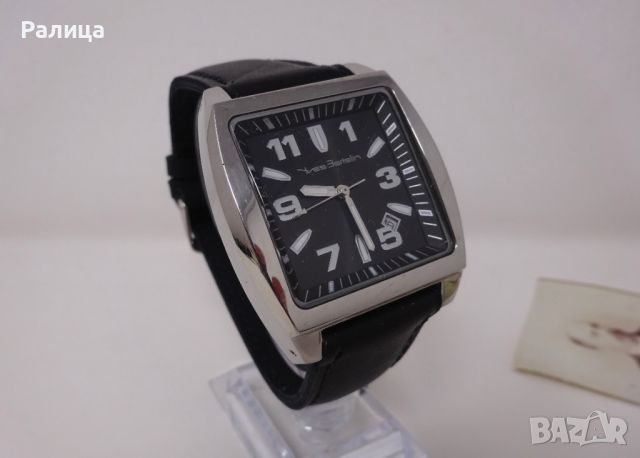 Френски кварцов часовник Yves Bertelin със стоманена каса, снимка 6 - Мъжки - 45482153