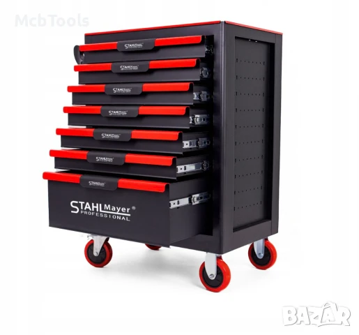 Празен шкаф за инструменти със 7 чекмеджета StahlMayer Red Line, снимка 6 - Други инструменти - 51109120