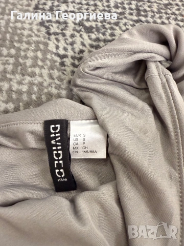 Сива къса рокля, снимка 4 - Рокли - 53655354