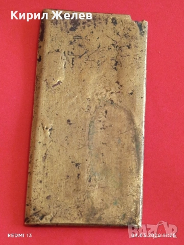 Стара бронзова Руска икона използвана при военни походи за закрила 54077, снимка 7 - Други ценни предмети - 53704350