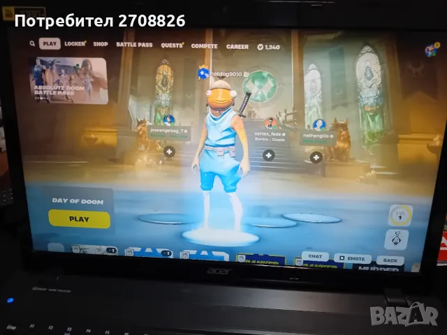 Геймърски бърз лаптоп FORTNITE 120fps Lower Graphics Acer 17,3 инча i5, снимка 6 - Лаптопи за игри - 47423506