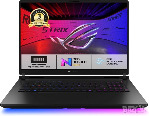 Гейминг Лаптоп ASUS ROG Strix Scar 18 G835LW Ultra 9 – 18″ 2.5K 240Hz, RTX 5080, 32GB DDR5, 1TB SSD!