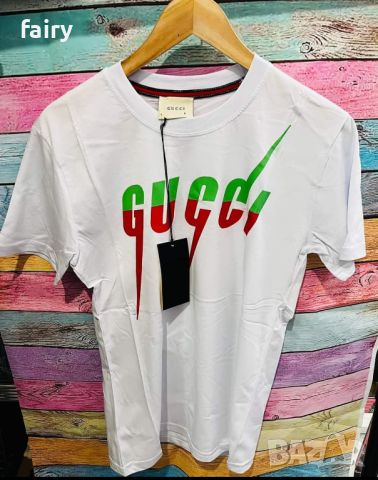 Последни бройки! Тениска Gucci бяла и черна, снимка 2 - Тениски - 45776966